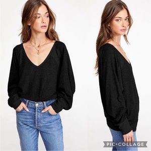 Free People Santa Clara thermal blouse, size M